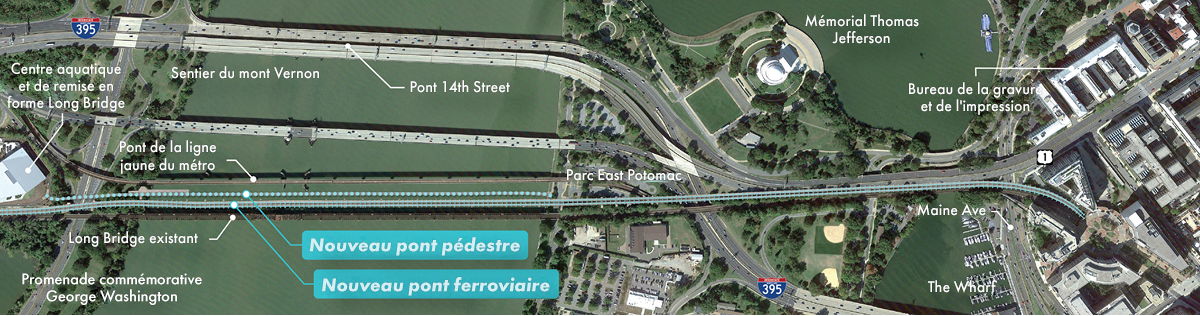 Carte de la zone du projet Long Bridge
